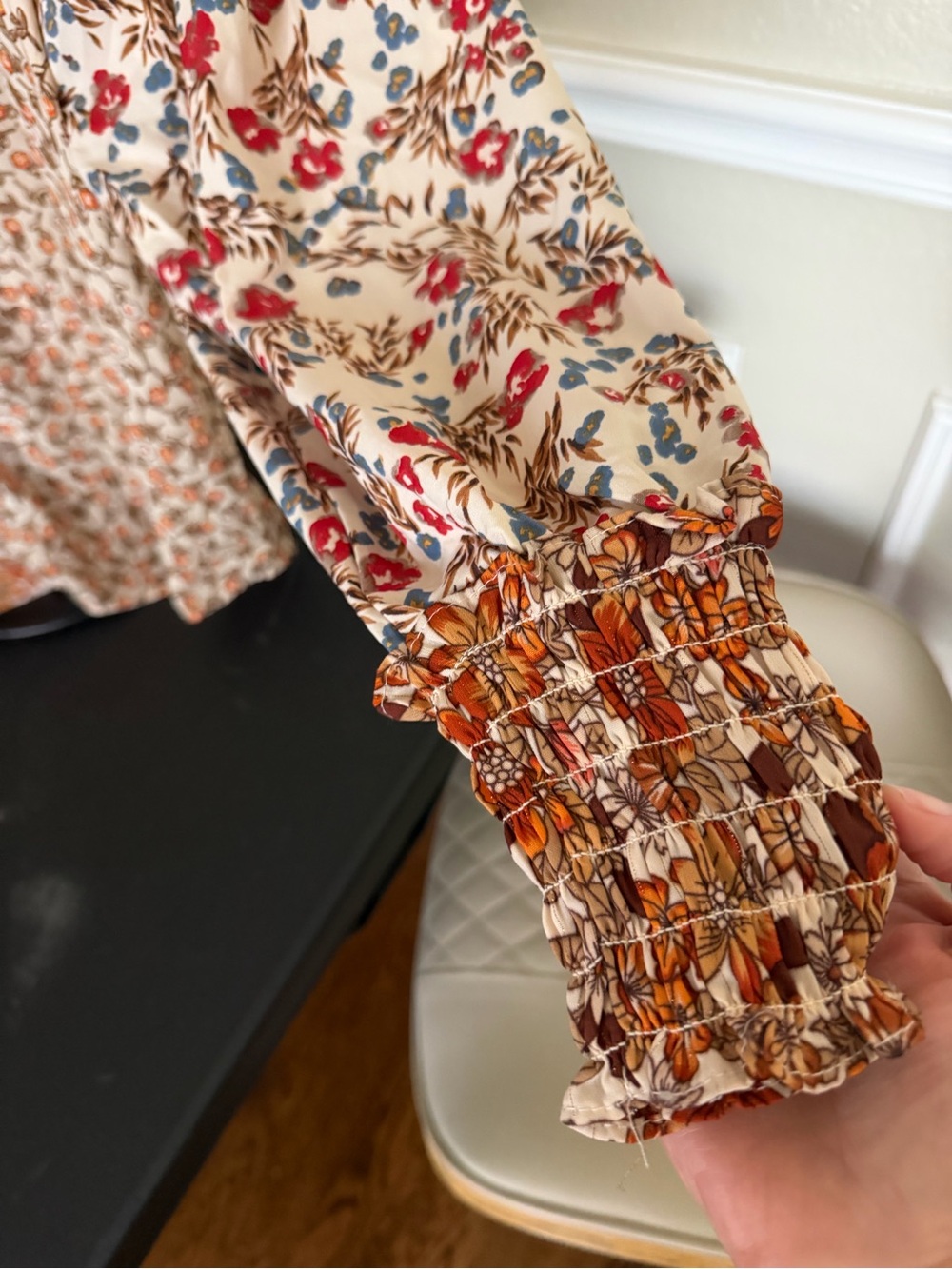 Umgee mixed print blouse size large - Picture 5 of 10